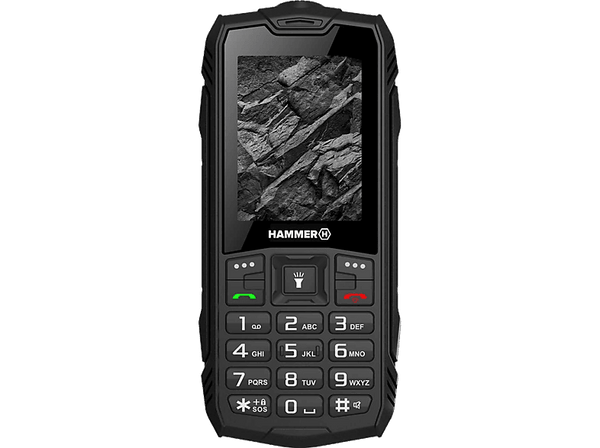 Móvil - Hammer Rock, Negro, 2.4", 32 MB, 1800 mAh, Resistente
