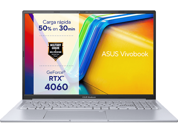 Portátil - ASUS Vivobook OLED K3605VV-MX198W, 16" 3.2K, Intel® Core™ i7-13700H, 32GB RAM, 1TB SSD, GeForce RTX™ 4060, Windows 11 Home
