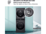 Lavadora secadora - LG WT1210BBF, 12/10 kg, WashTower™, TurboWash™,  Inox grafito