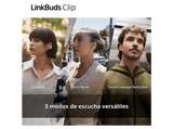 Auriculares True Wireless - Sony LinkBuds Clip, estilo abierto, 3 modos de escucha, IPX4, llamadas nítidas, 37 horas, IA, Táctil, iOS/Android, Negro