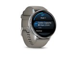 Reloj deportivo - Garmin Venu 4, Gris, 45mm, Pantalla 1.4, Autonomía 12 Días, Alineación del Sueño, Correa de Silicona