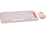 Pack Teclado + Ratón - Logitech Pop Icon, Inalámbrico, Bluetooth, Easy-Switch hasta 3 dispositivos, Teclas y botones personalizables, PC-Mac, Rosa