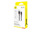 Cable USB - Baseus Dura, USB a USB-C, 100 cm, 60W, Carga rápida, Ultrarresistente, Negro y Rojo
