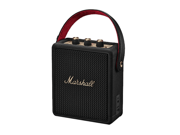 Altavoz inalámbrico - Marshall Stockwell III, Sonido True Stereophonic de 360°, Resistente al polvo y al agua, 40h autonomía, Black & Brass