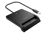Lector de tarjetas - Trust 26253, USB-C, Diseño Compacto, Negro