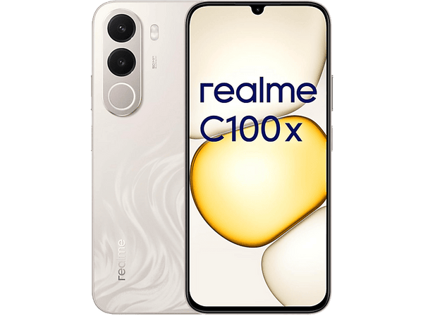 Móvil - realme C100X, Golden Coast, 256 GB, 4 GB, 6.8 " HD +, Unisoc T7250, 8000 mAh