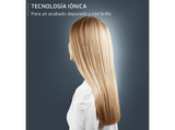 Plancha de pelo - Rowenta Thermoglide SF5120, Titanio, Tecnología iónica 240 v, 5 temperaturas, 170°C a 230°C, Rápido calentamiento, Verde