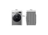 Lavadora carga frontal - LG F1P1CY2T, Serie XXL, 17 kg, 1100rpm, TurboWash™ con Jet Spray, Inox