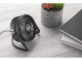 Ventilador portátil - CellularLine DESK BREEZE, Rotación de 360º, Conexión USB, Gran movimiento de aire, Negro