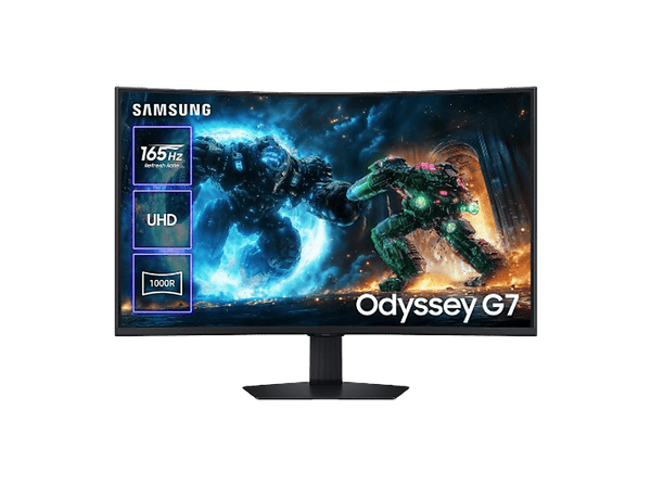 Monitor gaming - Samsung Odyssey G75F LS37FG756EUXEN, 37 " UHD 4K, 165 Hz, 1 ms, VA (Alineación Vertical), Pantalla Curva, Peana ergonómica, Negro