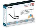 Adaptador Wi-Fi - D-Link DWA-582, WiFi AC1200 PCI-Express, Antenas Alta Ganancia, Compatible Windows, Linux, Negro