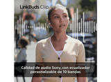 Auriculares True Wireless - Sony LinkBuds Clip, estilo abierto, 3 modos de escucha, IPX4, llamadas nítidas, 37 horas, IA, Táctil, iOS/Android, Negro