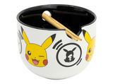 Cuenco - Sherwood Pokémon Pikachu Ramen, Con palillos, 500 ml