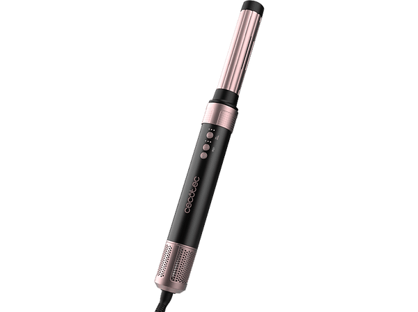 Moldeador - Cecotec Bamba CeramicCare 12in1 AirGlam Black, Tecnología Coanda, 3 velocidades, 3 temperaturas, Motor digital 1400W, 110000 rpm, Black