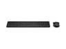 Pack Teclado + Ratón - HP 490C, Inalámbrico, Teclas programables, Multidispositivo, Bluetooth, Negro