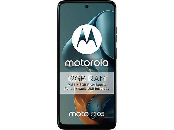 Móvil - motorola g05, Forest Green, 128GB, 4GB RAM, 6.67" LCD, MediaTek Helio G81 Extreme, 5200 mAh