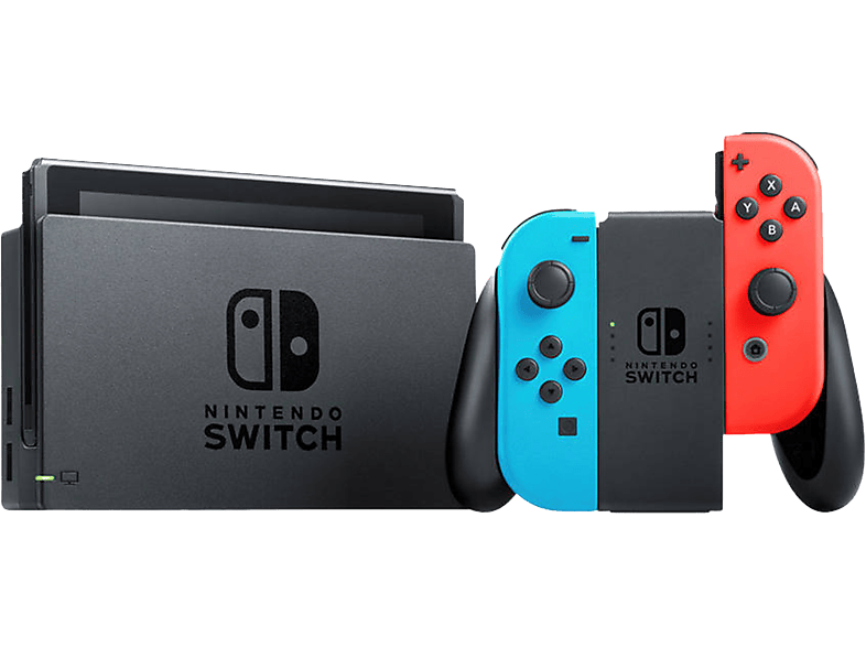 Consola - Nintendo Switch, 6.2, Joy-Con, Azul y Rojo Neón + Juego Switch Sports (preinstalado) + Cinta para pierna + Suscripción 3 meses online