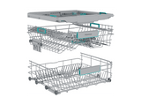 Lavavajillas - Hisense HS663A90XUK, 16 servicios, 8 programas, 60 cm, Tecnología Inverter, Secado Extra, Tercera Bandeja, Acero inoxidable