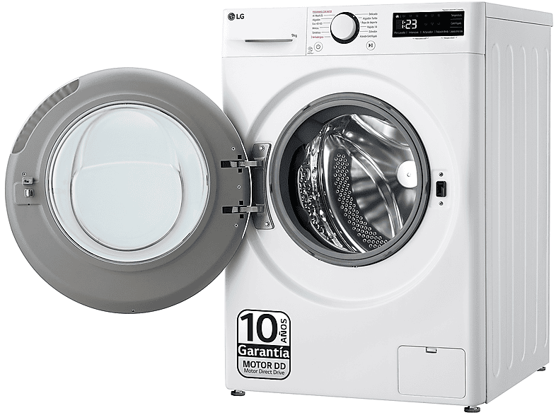 LG F2WR5S09A0W Serie fondo especial 500 9 kg 1200 rpm 12 programas AI Direct Drive™ Steam™ Blanco