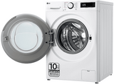 Lavadora carga frontal - LG F2WR5S09A0W,  Serie fondo especial 500, 9 kg, 1200 rpm, 12 programas, AI Direct Drive™, Steam™, Blanco
