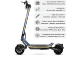Patinete eléctrico - smartGyro Raptor Dual EVO, Potencia Nominal y Máxima 1000W, Doble Motor, Carga máx. 110 kg, 16000 mAh, 25 km/h, Azul