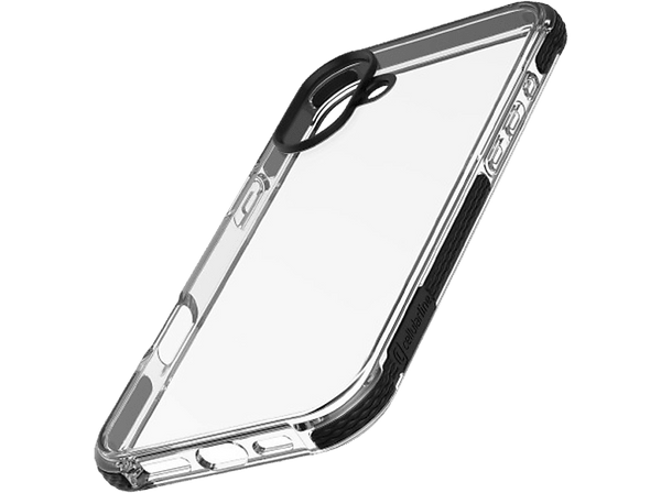 Funda - CellularLine TETRACIPH16MAX, Para Apple iPhone 16 Plus, Material Versaflex™, Transparente