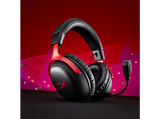 Auriculares gaming - HyperX Cloud III S, Audio espacial DTS®, Micrófono extraíble, Compatible PC, PS5, PS4, Nintendo Switch, Mac y móviles, Negro-Rojo