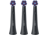 Recambio para cepillo dental - Oral-B iO Radiant White, Pack de 3 unidades, Cabezales para blanqueamiento, Negro