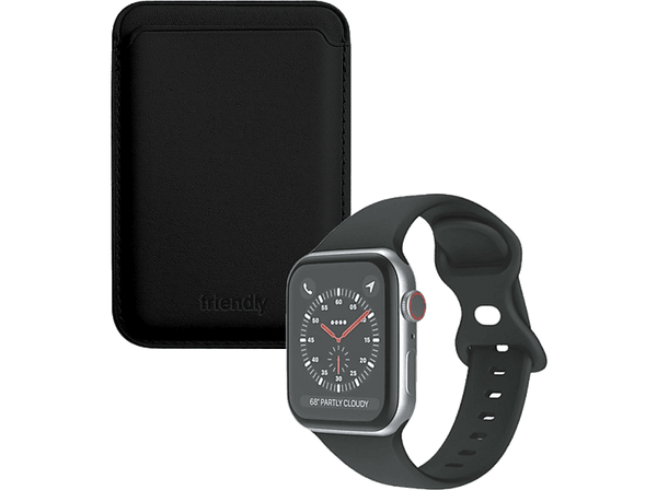 Correa - Friendly License FRTAR014, Incluye Wallet Magsafe Negro +Anillo Magnético, Negro