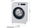 Lavadora carga frontal - Candy BR 412BL8-S, ProWash 500, 12 kg, 1400 rpm, 16 Programas, Motor Inverter, Wi-Fi, Blanco