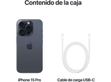 Apple iPhone 15 Pro, Titanio Azul, 512 GB, 5G, 6.1  Pantalla Super Retina XDR, Chip A17 Bionic, iOS