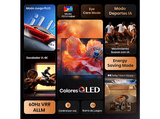 TV QLED 85 - Hisense 85E7Q, UHD 4K, Quad Core/MT9603, IA 4K Upscaler, Modo Juego Plus, Sensor de luz, Negro