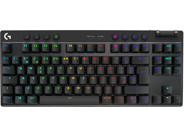 Teclado gaming - Logitech G Pro X TKL, Lightspeed, Bluetooth, Retroiluminación, Interruptores, Negro