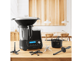Robot de cocina - Moulinex ClickChef HF4SPR30, 5 programas, 32 funciones, 13 vel., 7 accesorios, Libro recetas