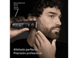 Barbero - Braun Series 7 BT7540, 10 accesorios para barba, 40 ajustes de longitud, Bloqueo de precisión, Lámina ProBlade, Wet&Dry, Azul