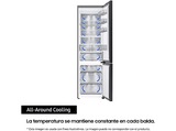 Frigorífico combi - Samsung BESPOKE SMART AI RB34C7B5D39/EF, No Frost, 185.3 cm, 344l, All Around Cooling, Metal Cooling, WiFi, Satin Beige