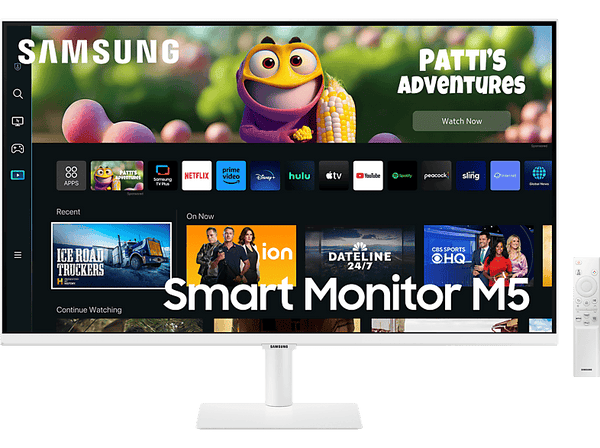 Monitor - Samsung SMART MONITOR M5  LS27CM501EUXEN, 27", Full-HD, 4 ms, 60 Hz, HDMI, Bluetooth, Blanco