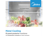 Frigorífico combi integrable - Midea MDRE554FGD01, Total NoFrost, 194 cm, 403 l, Metal Cooling, Fast Freezing, Blanco