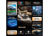 TV Mini LED 65 - Hisense 65E8Q, UHD 4K, 144 Hz, Hi-View Engine, Escalador HDR IA, Subwoofer integrado, Negro