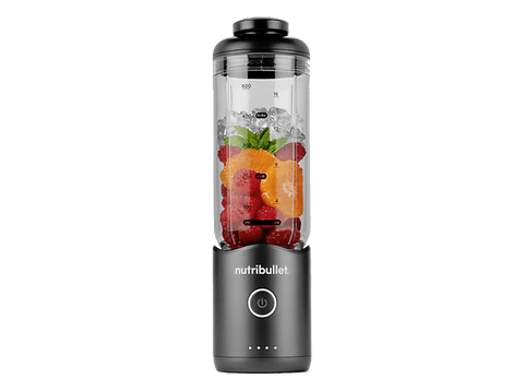 Batidora de vaso - nutribullet Flex Portable, Batidora personal, Vaso portátil, 7.4 V, 590 ml, Cable USB-C, Metálico