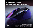 Ratón gaming - Logitech G G502 X Plus, Inalámbrico, Hero 44K, Interruptores híbridos Lightforce, Personalizable, RGB, PC-Mac, Negro y violeta