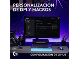 Ratón gaming - Logitech G G502 X Plus, Inalámbrico, Hero 44K, Interruptores híbridos Lightforce, Personalizable, RGB, PC-Mac, Negro y violeta