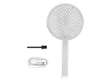 Atrapamosquitos - Jata MOST3555, Raqueta eléctrica antimosquitos, 2W, Plegable, inalámbrico, Blanco