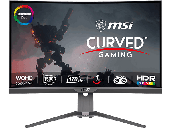 Monitor gaming - MSI MAG 275CQRF-QD, Curvo 27", WQHD, 170 Hz, 1 ms, Wide Quad HD, Negro