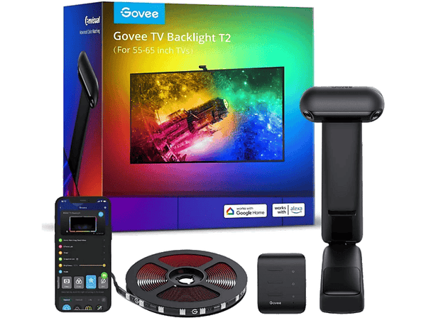 Tira LED - Govee H605C, Doble Cámara, Adecuado para Televisor de 55 a 65 pulgadas, Multicolor