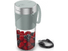 Batidora de vaso - Moulinex Lightmix LM1C04, Personal, Silenciosa, Hermética, 300 ml, Resistente, Carga USB, Resultados en 40 segundos, Azul