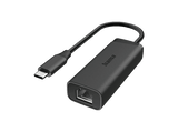 Adaptador cable - Hama 00200360, USB-C a RJ45, 2.5 Gbps, 10/100/1000/2500 Mbps, Negro