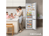 Frigorífico combi - LG GBBSJ21DPY, No Frost, 203 cm, 375 l, DoorCooling+™, Multi Air Flow, Plata