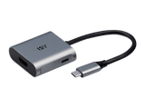 Adaptador USB-C a HDMI - ISY IAD-1015-1, Universal, USB-C 3.1, 12 cm, Resolución (3840x2160) 4K@60Hz, Plata
