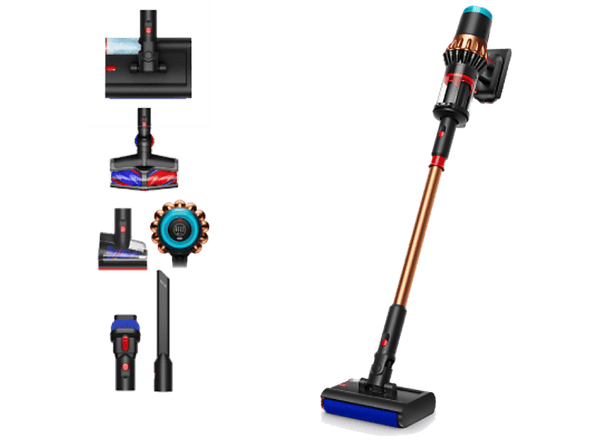 Aspirador escoba - Dyson V16 Piston Animal Submarine™, Friegasuelos, 3en1, Potencia succión 315 AW, Autonomía 70 min, Black/Cooper